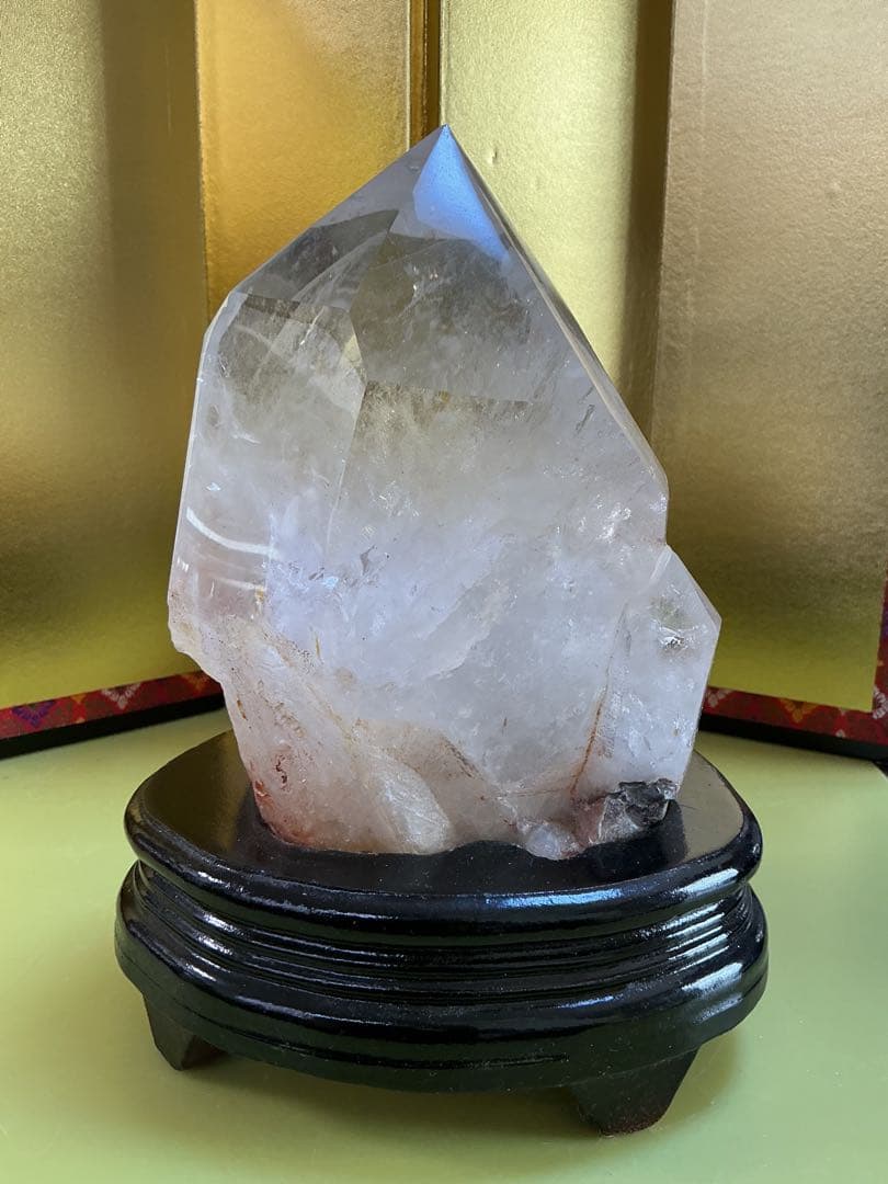 虹入りヒマラヤ水晶6角柱　水晶　観賞石