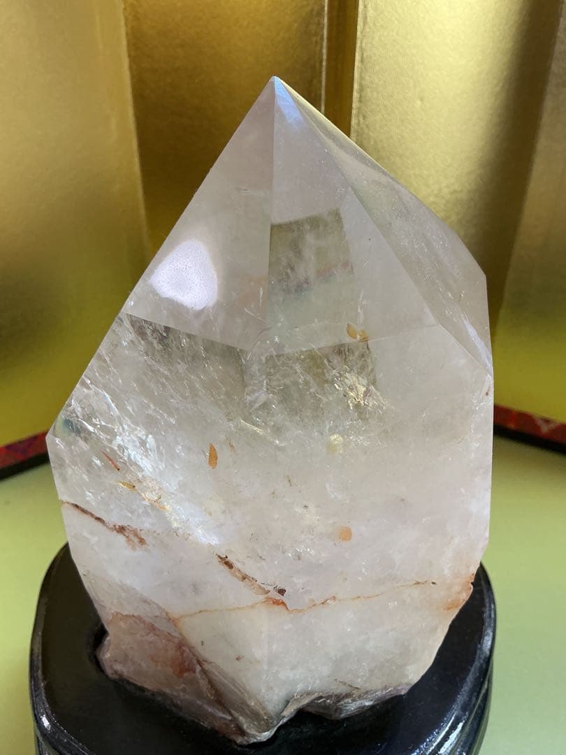 虹入りヒマラヤ水晶6角柱　水晶　観賞石