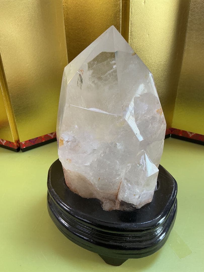 虹入りヒマラヤ水晶6角柱　水晶　観賞石