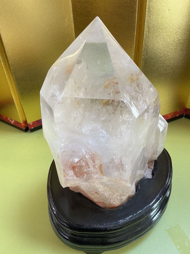 虹入りヒマラヤ水晶6角柱　水晶　観賞石