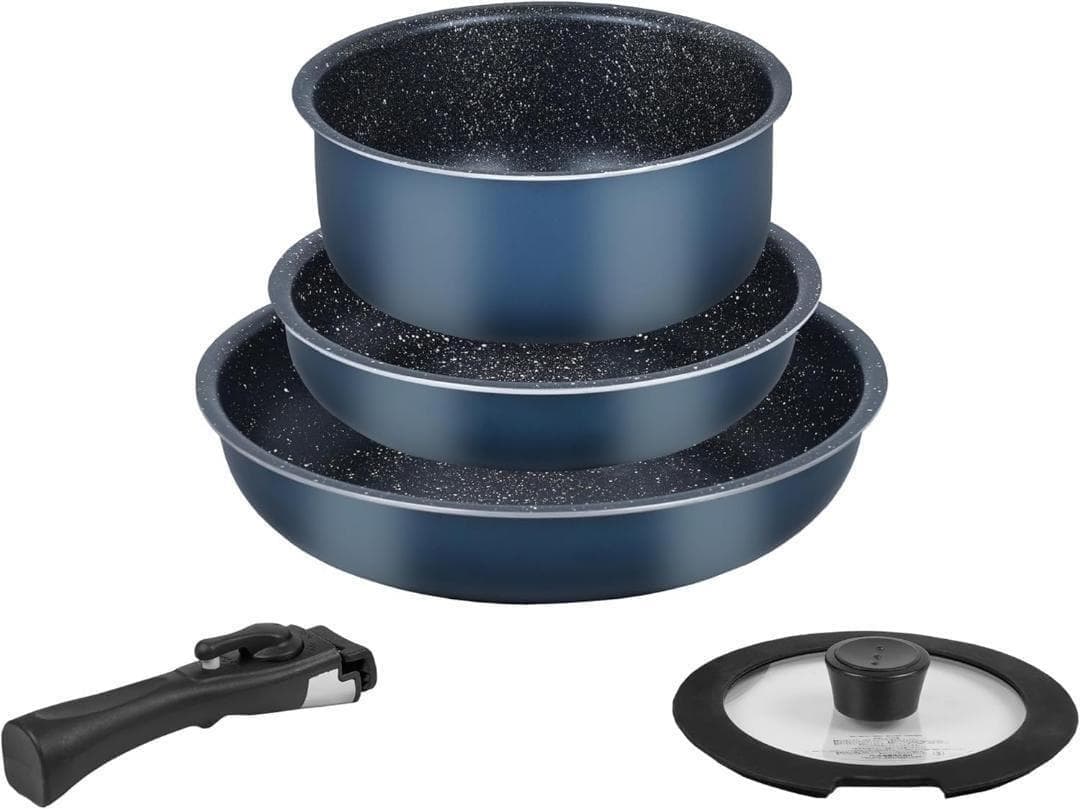 パール金属 フライパン 鍋 5点セット IH対応 マーブルコート 新生活準備