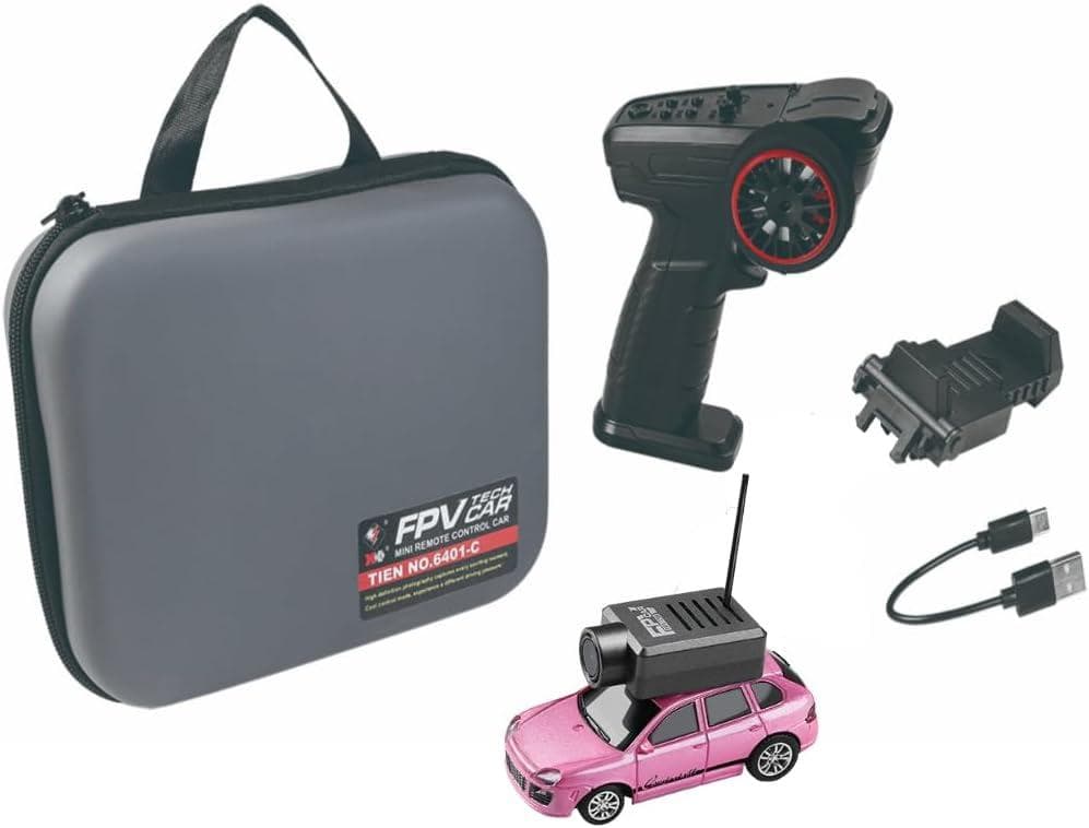 ハイテック　カメラ付きラジコンカー（ピンク）1/64 TECH FPV CAR
