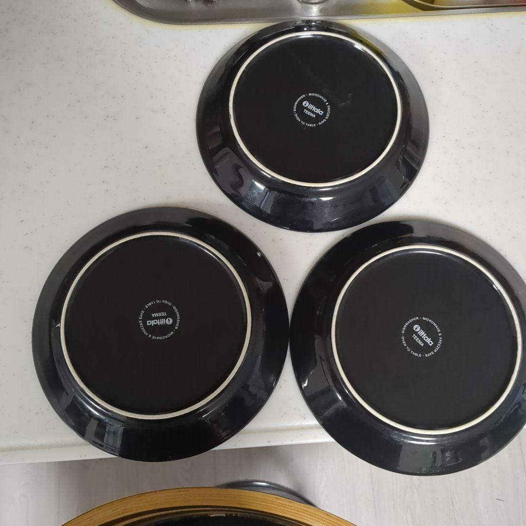 イッタラ☆ブラックプレート　19cm3枚セット