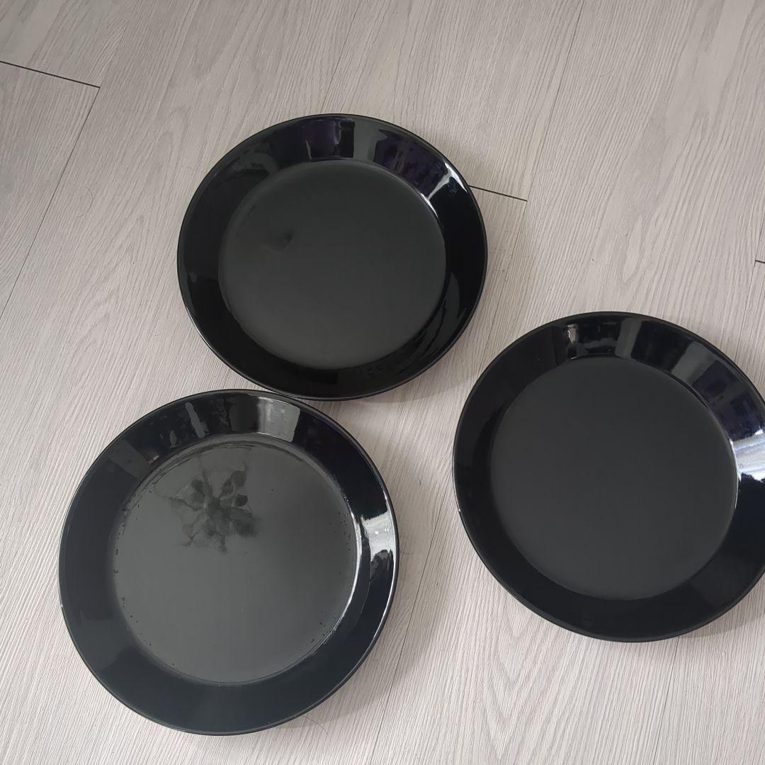 イッタラ☆ブラックプレート　19cm3枚セット