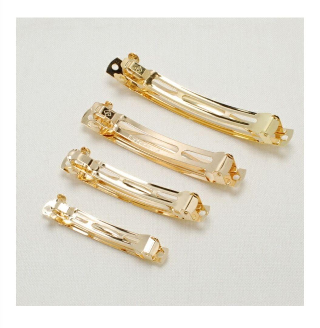 鉱石風お花のバレッタ大(10cm)