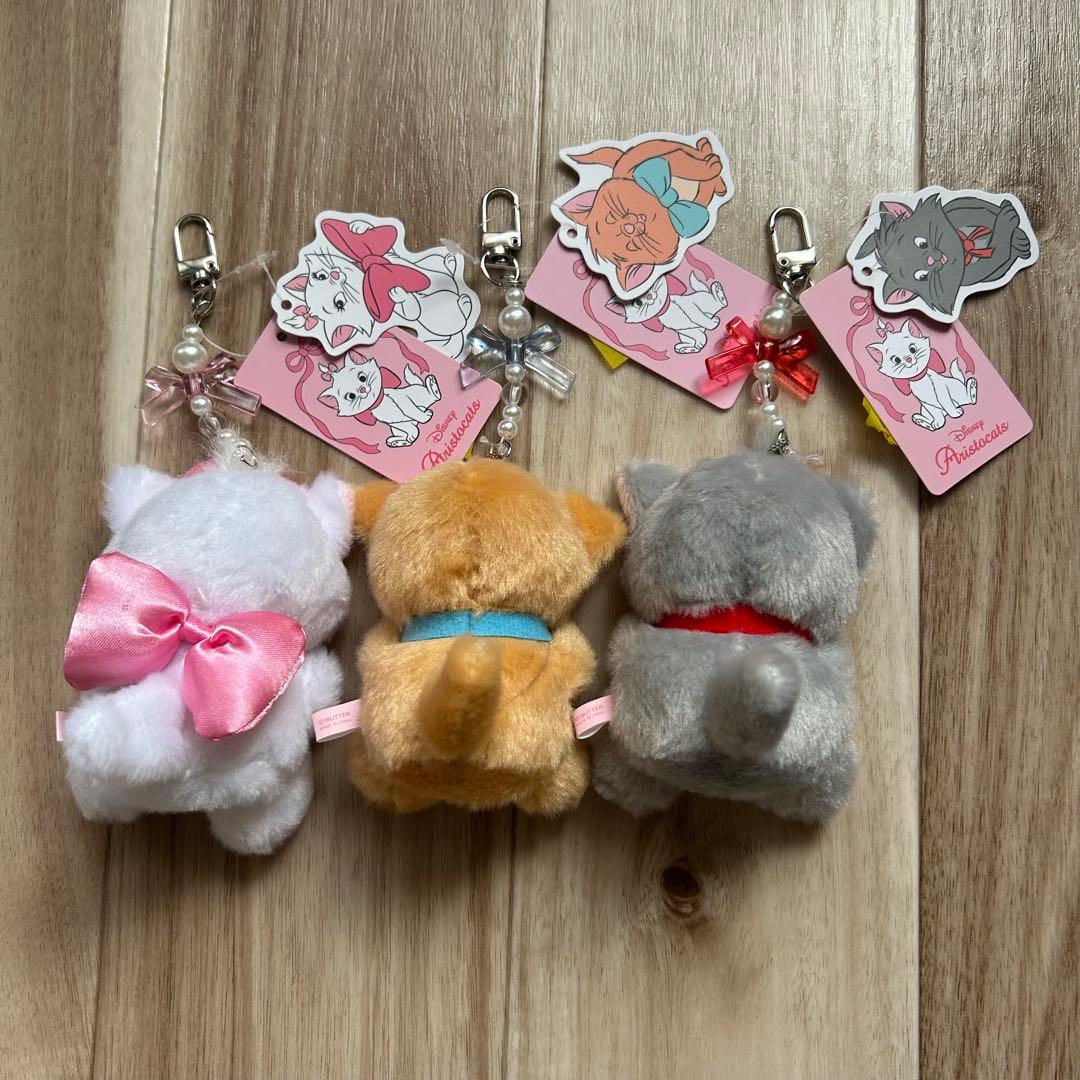 【韓国限定】 ディズニー コラボ　マリーちゃん　ぬいぐるみ　キーホルダー　セット