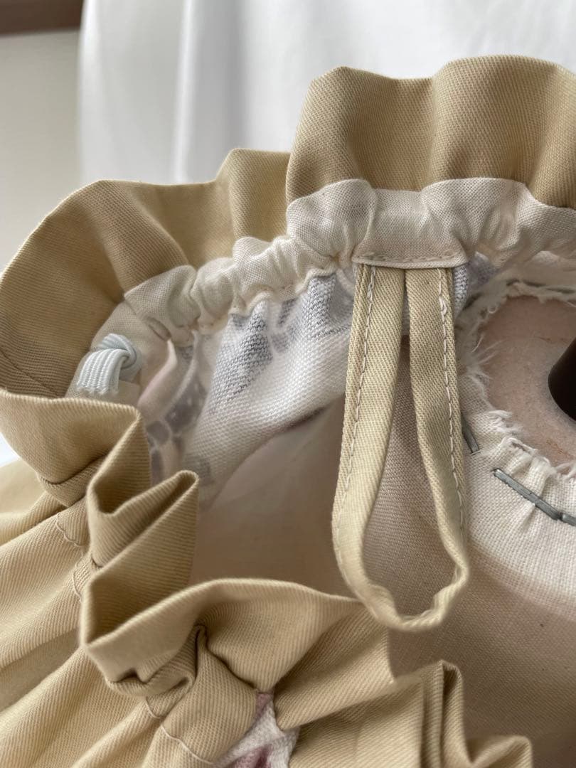 ハンドメイドスモック　size120 リボン　No.260