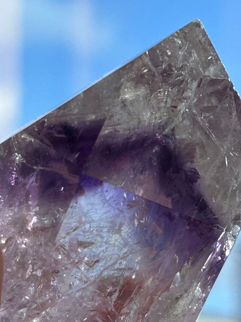 ファントムアメジスト　ミニタワー　天然石　置物