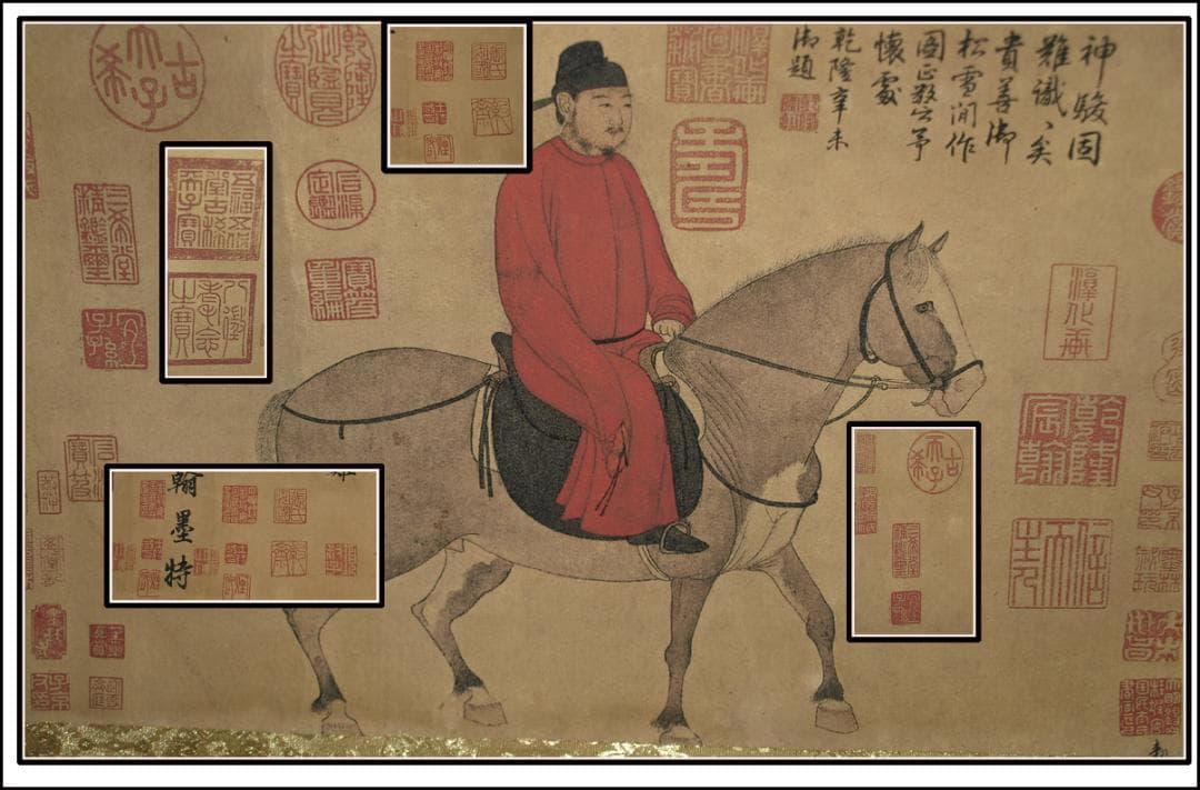 中国古掛け軸「得深稳意図　紙本」中国民間画家BD026A7-4