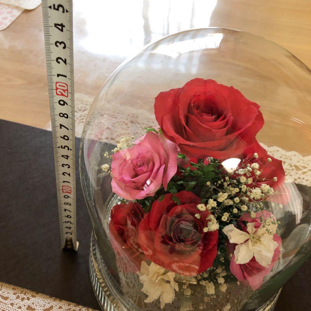 最終値下げ❣️レンデフロール　円柱型　大　薔薇、かすみ草