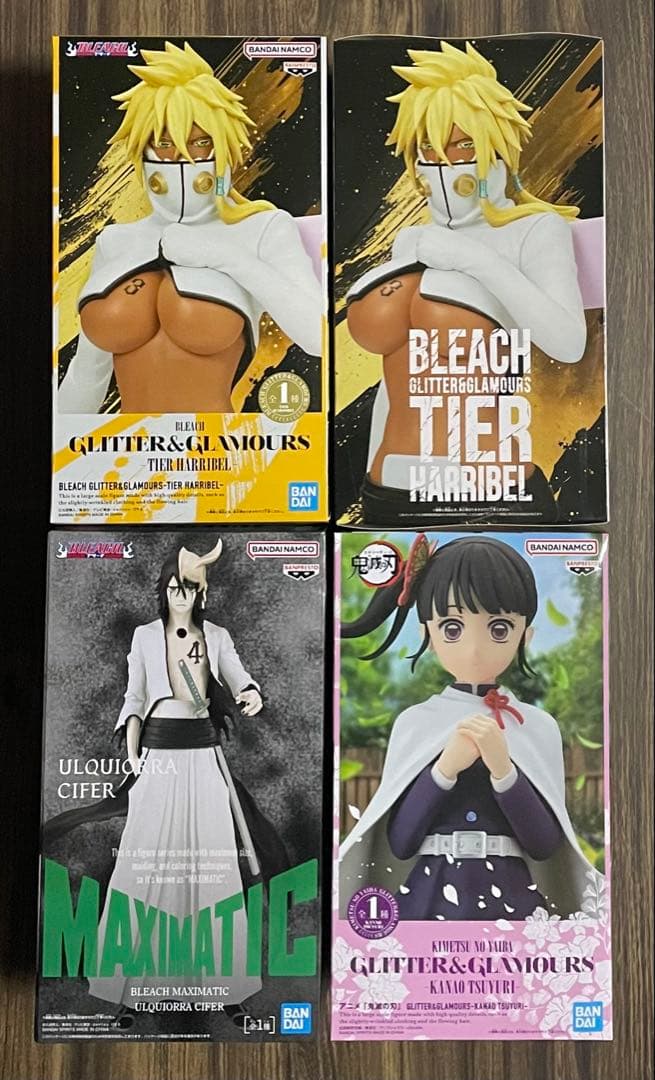 新品・未開封　ブリーチ、鬼滅の刃　フィギュア　4点セット