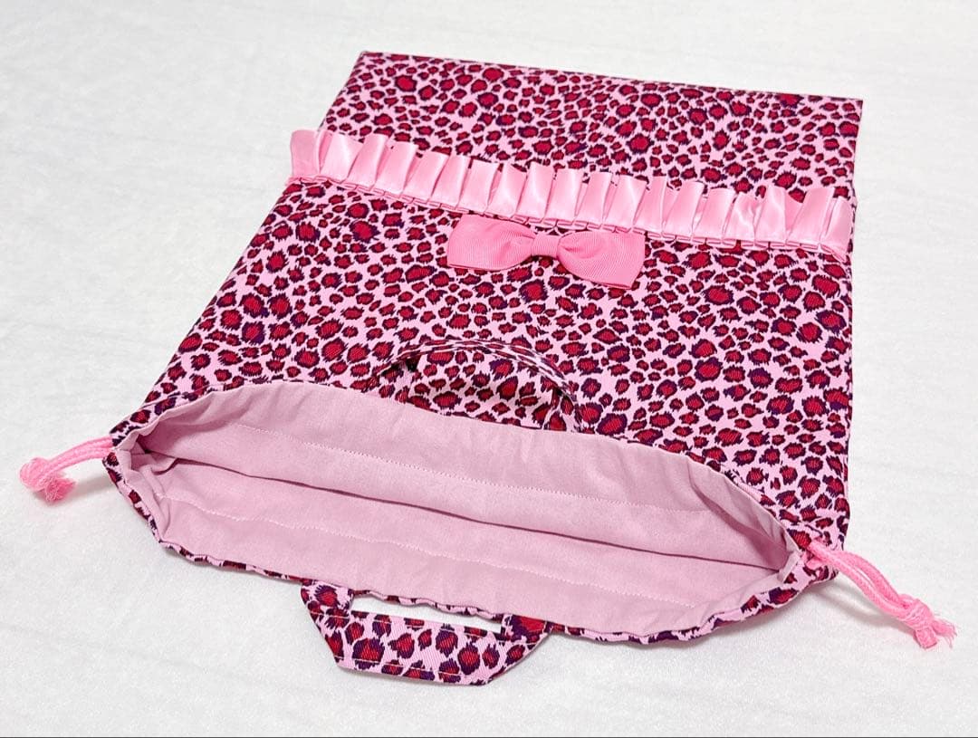 ピンク♡アニマル×ヒョウ柄　女の子　入園入学３点セット♡