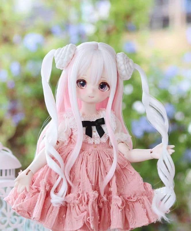 AX796 BJD 1/3 人形 ドール ウィッグ カツラ 耐熱 ハンドメイド