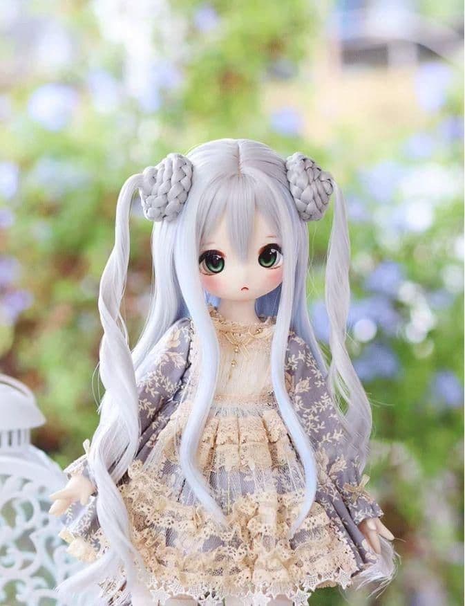 AX796 BJD 1/3 人形 ドール ウィッグ カツラ 耐熱 ハンドメイド