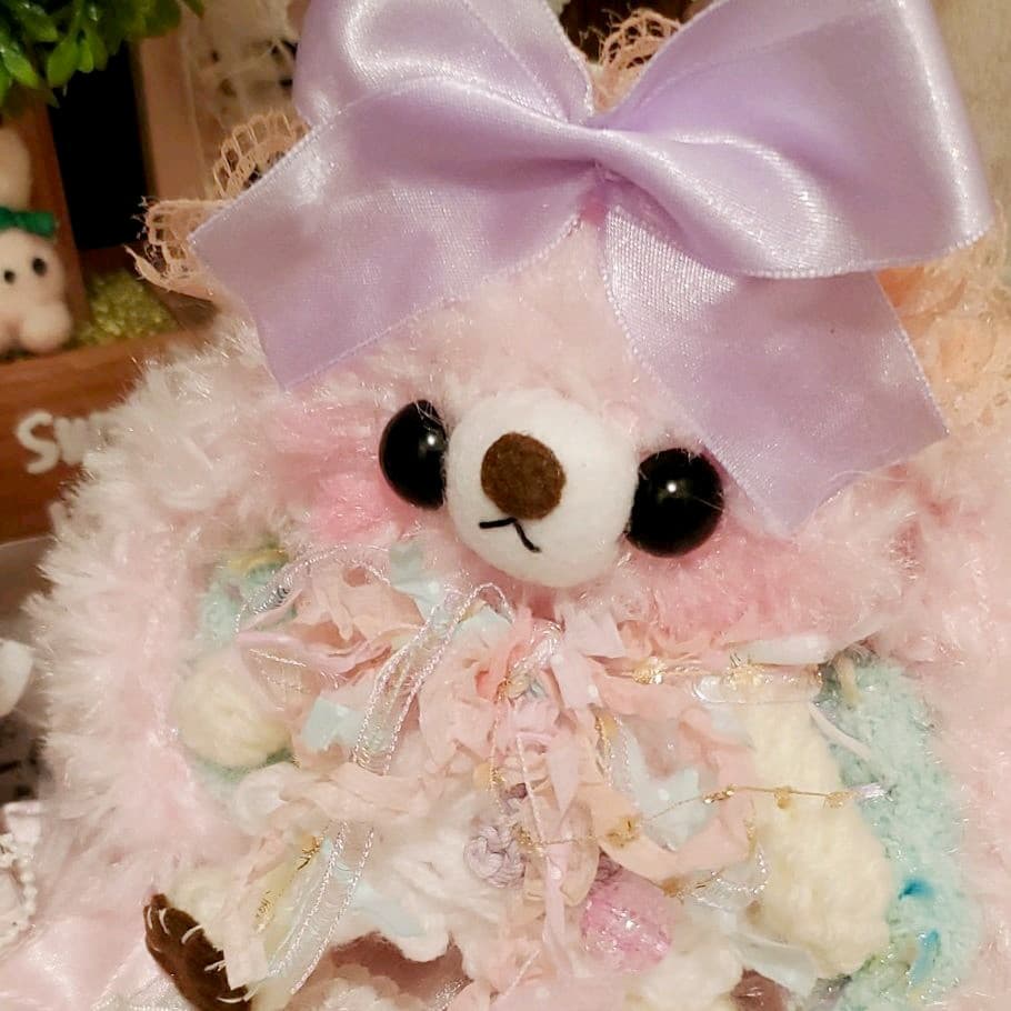 ☆編みぐるみ☆タレ耳超ロング☆お座りウサちゃん☆