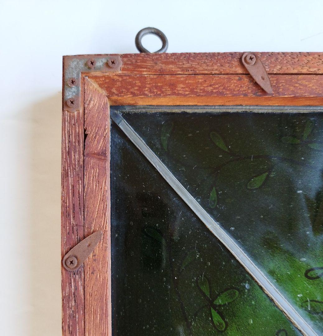 ステンドグラス・絵付けパネル　ミモザ