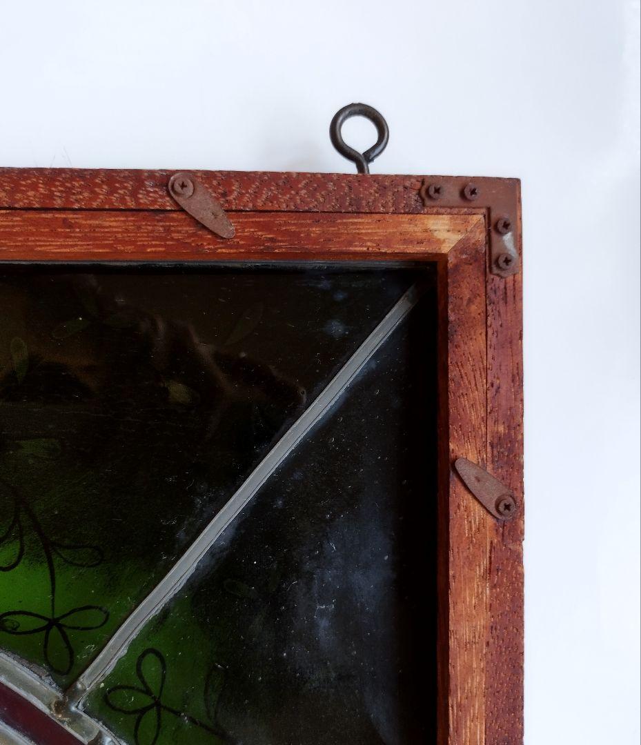 ステンドグラス・絵付けパネル　ミモザ