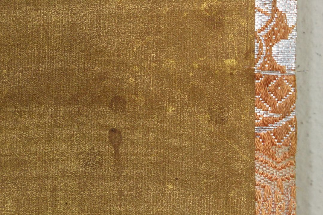 No5605 掛軸　作者不詳　在印　人物図　扇面　紙本着色　浮世絵　送料無料