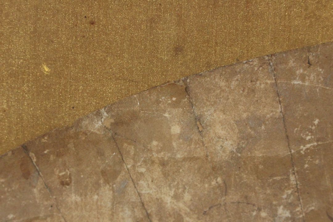 No5605 掛軸　作者不詳　在印　人物図　扇面　紙本着色　浮世絵　送料無料