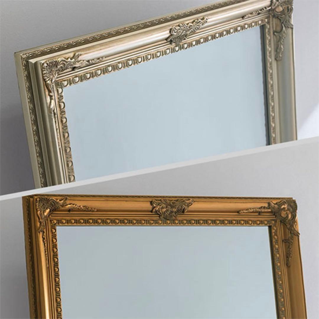 【直接取引限定】全身鏡 アンティーク調ミラー 180×90cmシャンパンゴールド