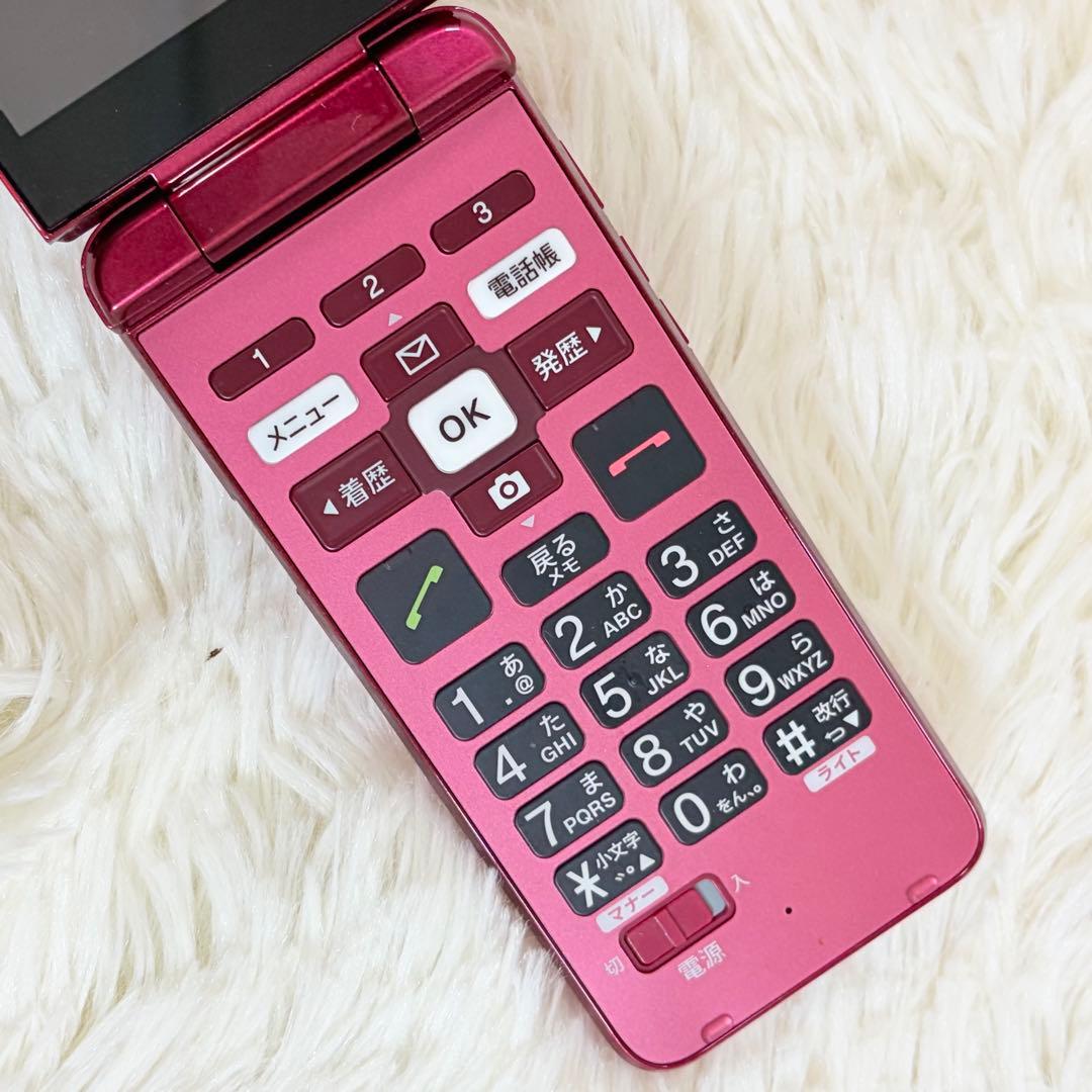 かんたんケータイ KYF43 ワインレッド