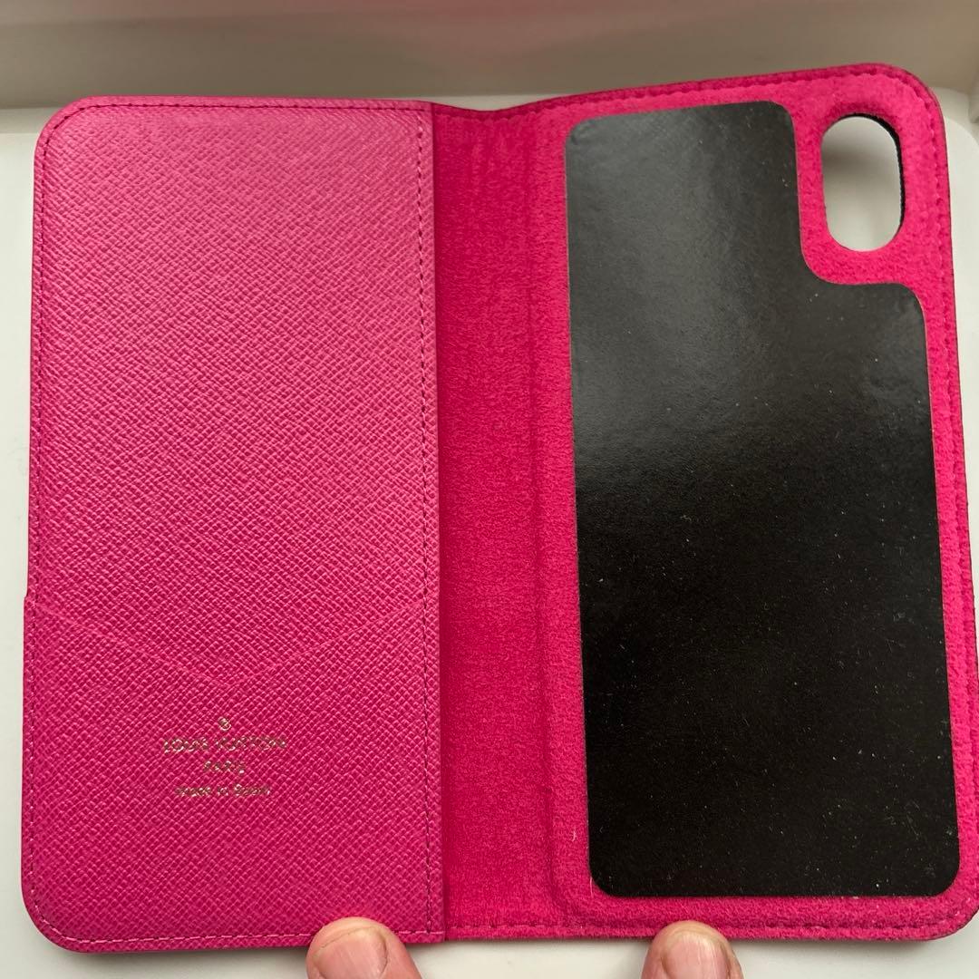 ルイヴィトン モノグラム iPhone XR 手帳型 ケース　ピンク