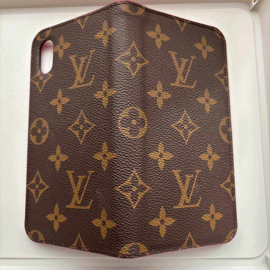ルイヴィトン モノグラム iPhone XR 手帳型 ケース　ピンク