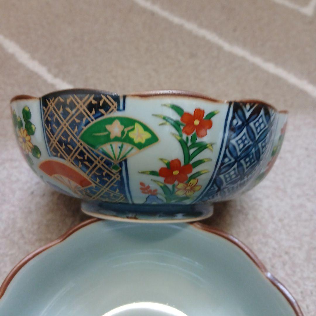 有田焼　西峰　花柄と幾何学模様の鉢・ボウルセット 10個