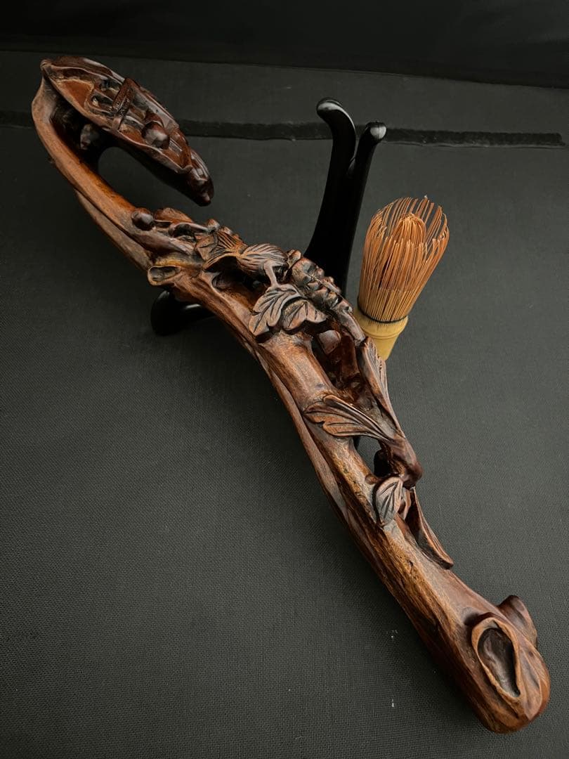 木彫 如意　彫刻 置物 魔除　風水 開運 金運 骨董 インテリア アンティーク