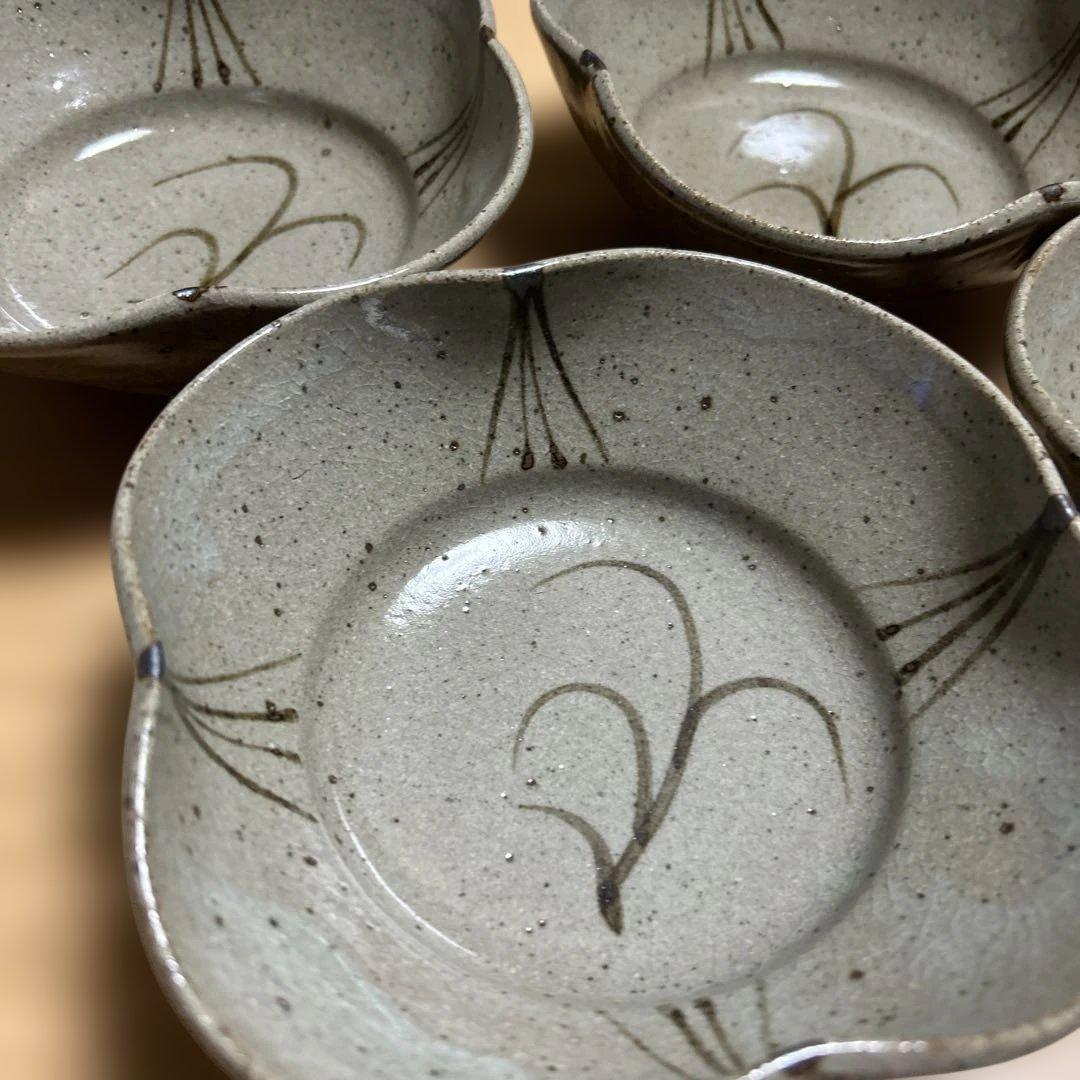 唐津焼　三玄窯　中里重利　絵唐津向付　4客　木箱付