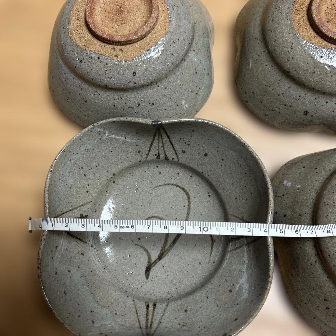 唐津焼　三玄窯　中里重利　絵唐津向付　4客　木箱付