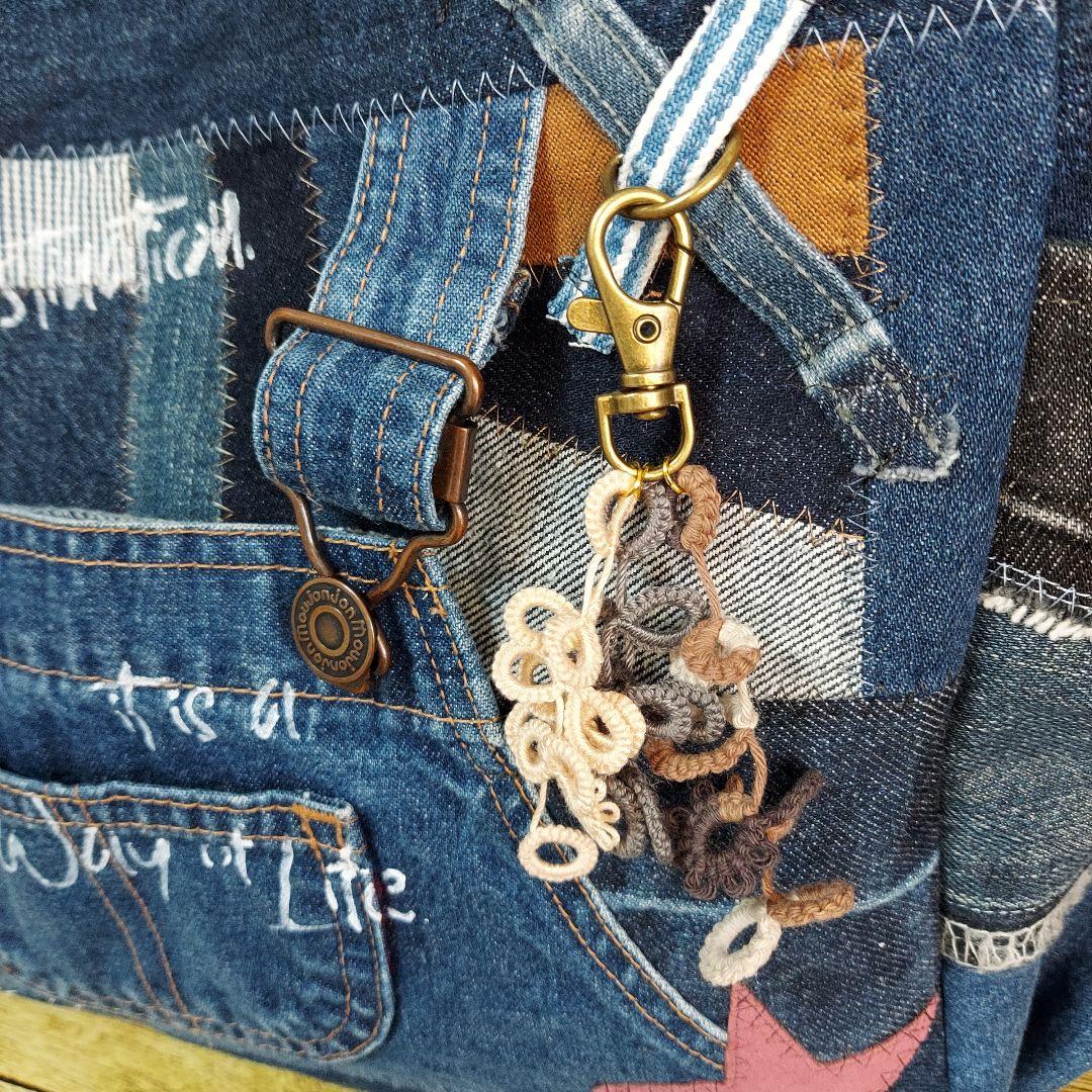 サイドポケットデニムバック　No.680　デニムリメイク　チューリップバック