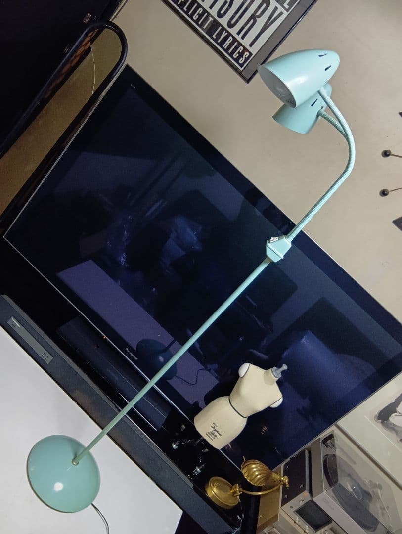 1980's　インダストリアル　ミッドセンチュリーモダン　ツイン　フロアランプ