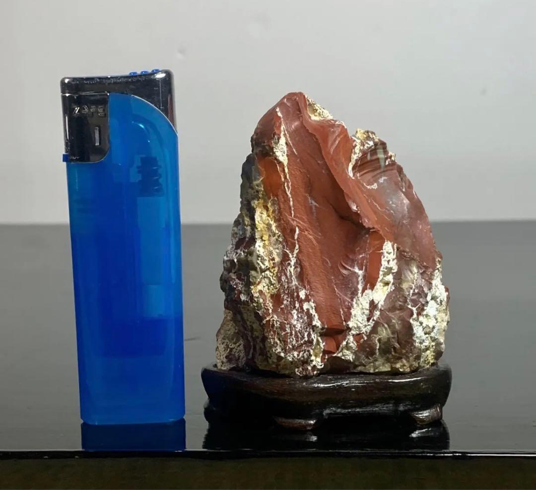 佐渡錦紅石  佐渡赤玉石 ウブ 横3.5×高8×奥行3.5(cm) 180g