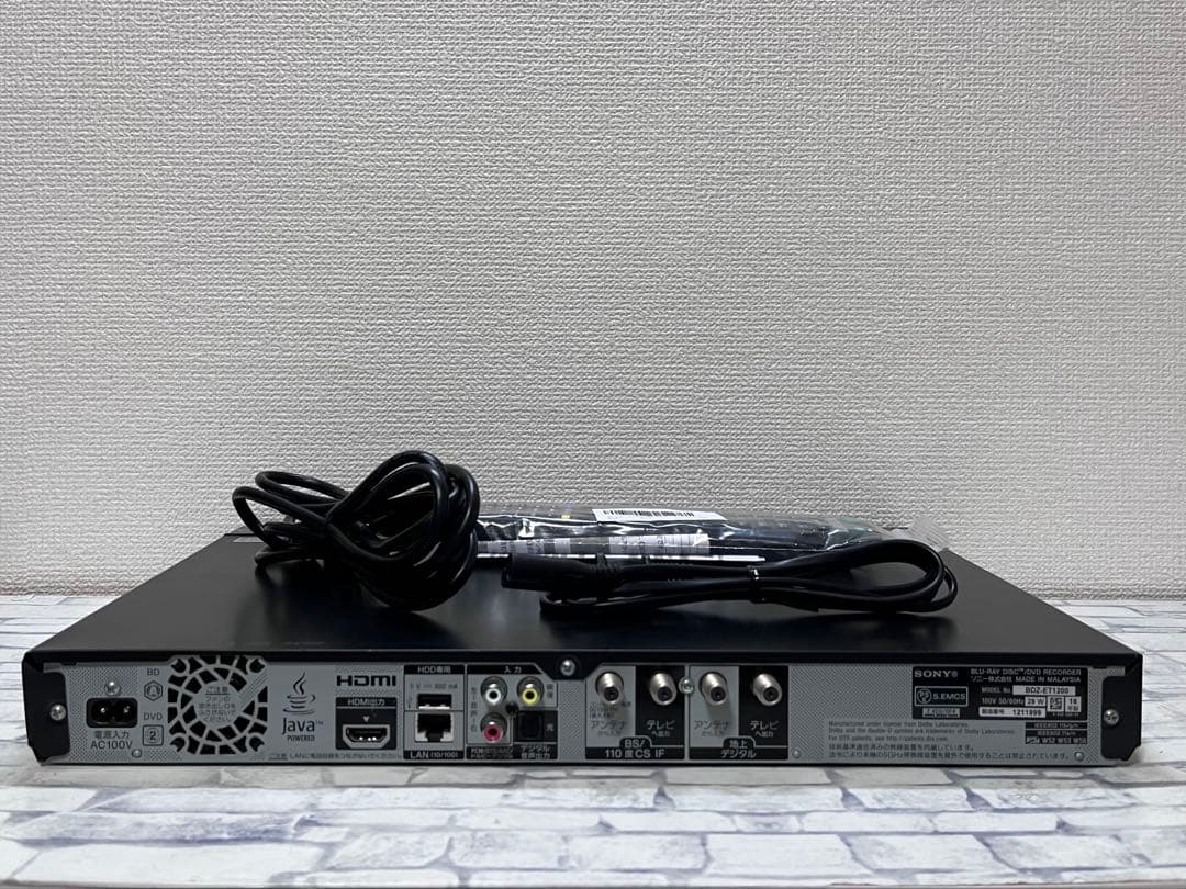 1TB 3番組録画 ソニー　ブルーレイレコーダー　BDZ-ET1200