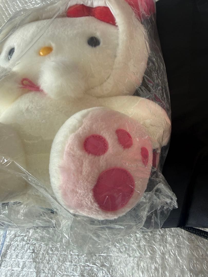 ハローキティ ぬいぐるみ ウサギ耳付き　雪うさぎ