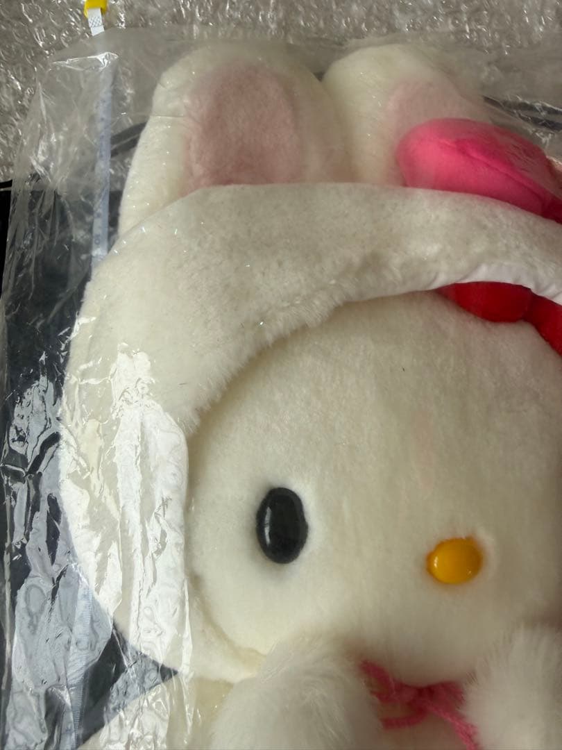 ハローキティ ぬいぐるみ ウサギ耳付き　雪うさぎ