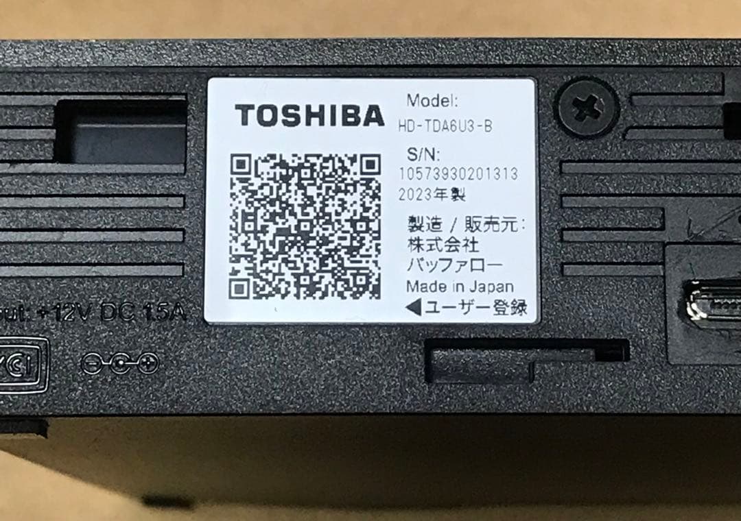 ジャンク品 バッファロー HD-TDA6U3-B 外付けHDD 6TB