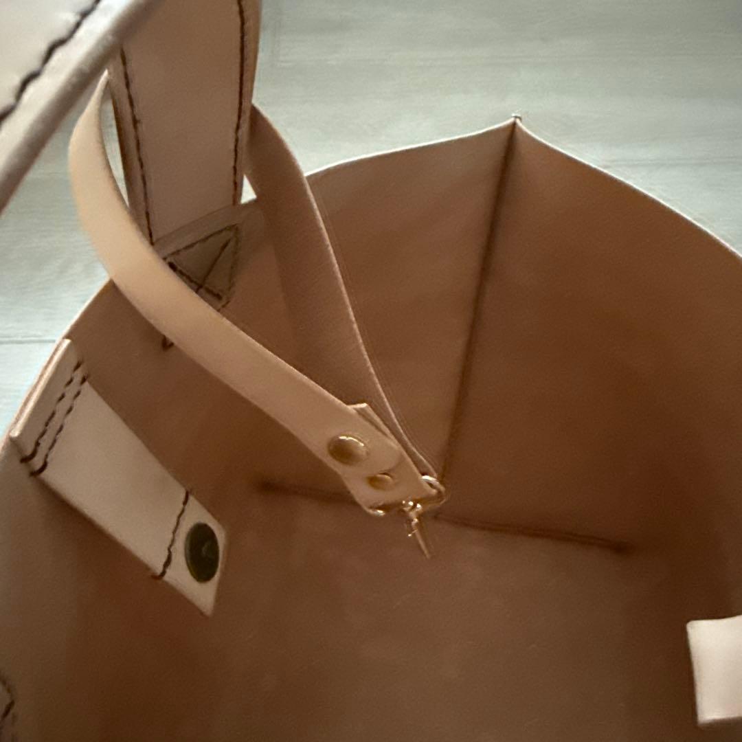 ナチュラル　ヌメ革　トートバッグ&キーストラップ　ハンドメイド