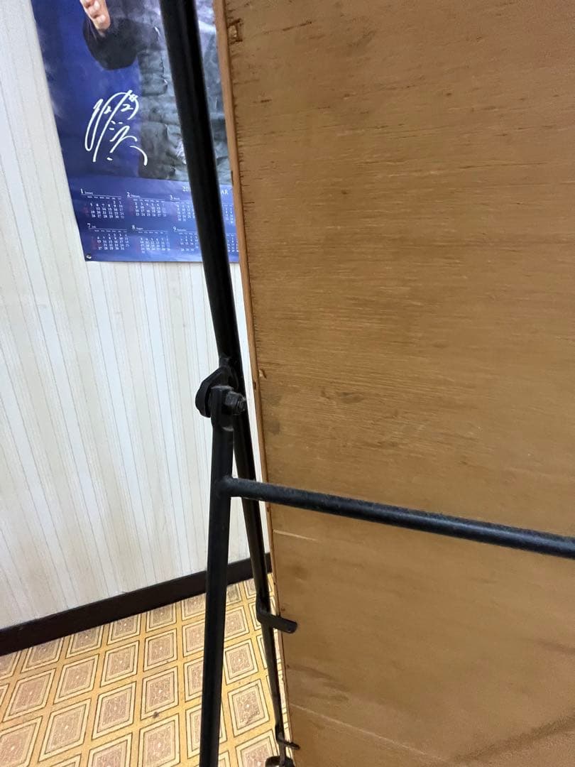 アンティーク風木製スタンドミラー 全身鏡 自立式