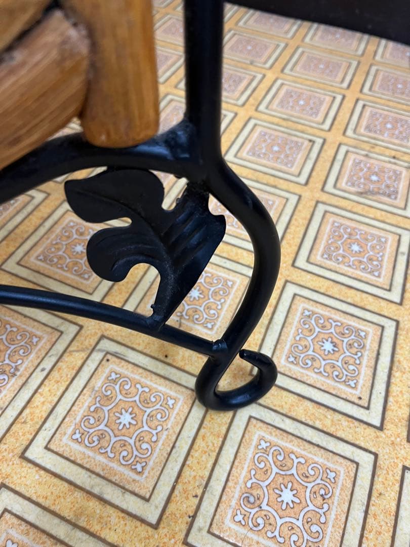 アンティーク風木製スタンドミラー 全身鏡 自立式