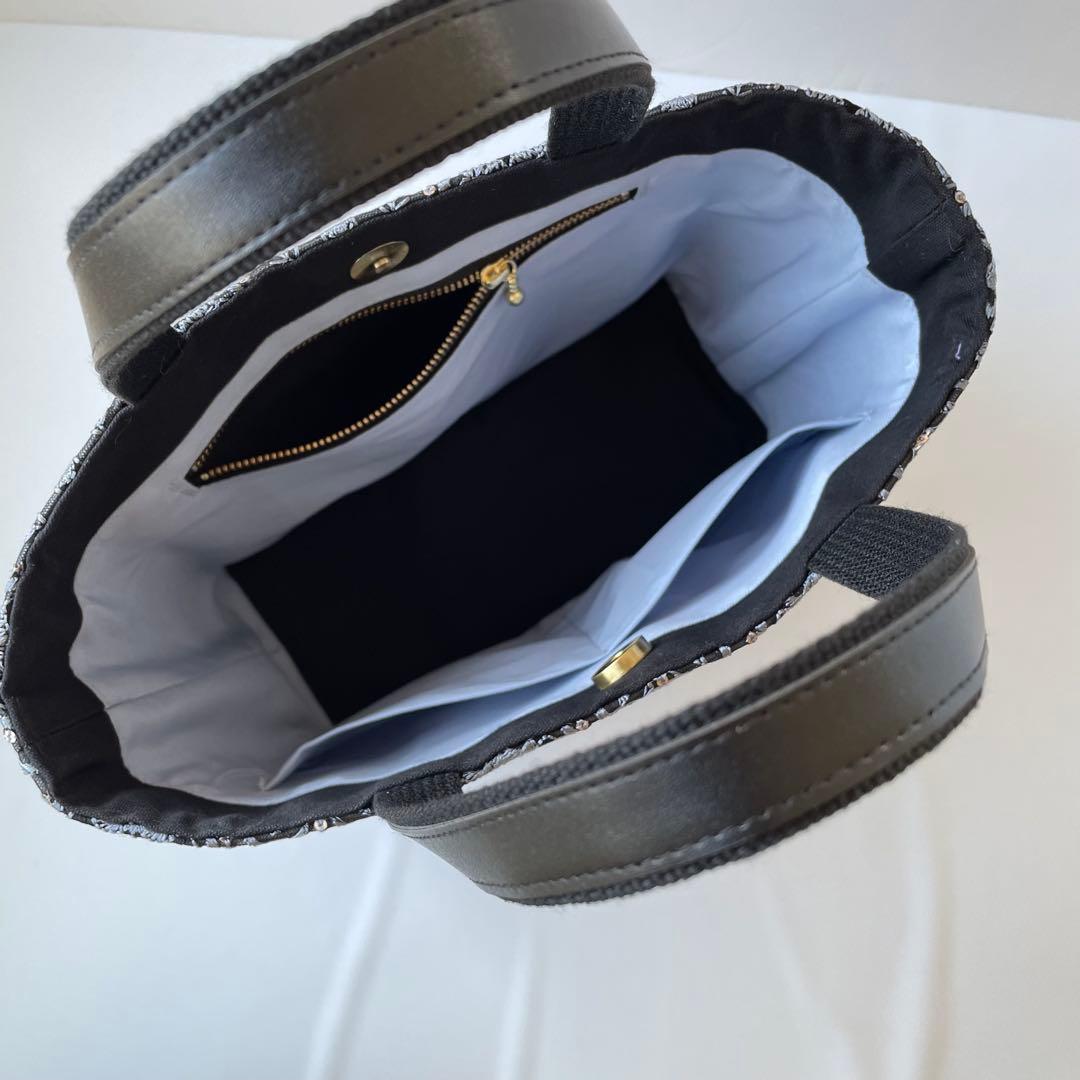 ゆう　インド刺繍ハートチュール　新サイズM 2wayトートバッグ