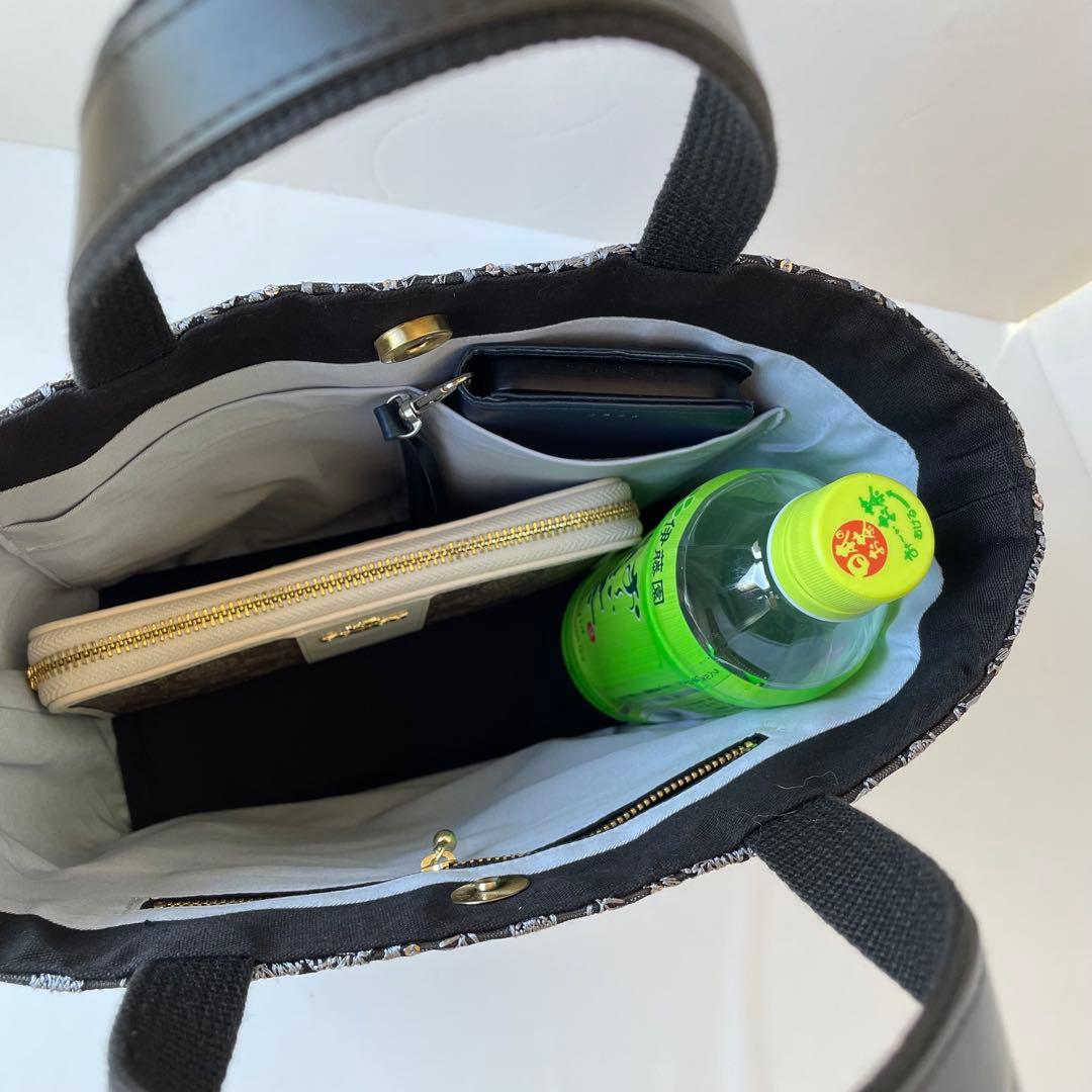 ゆう　インド刺繍ハートチュール　新サイズM 2wayトートバッグ