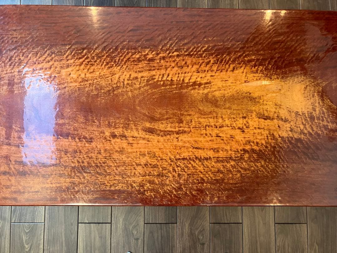 昭和レトロ 無垢材一枚板 高級中型座卓 ちゃぶ台 古民家 当時物