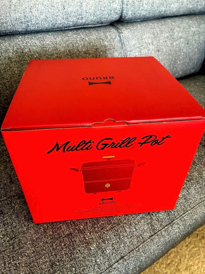 【新品未使用】BRUNO　マルチグリルポット　レッド