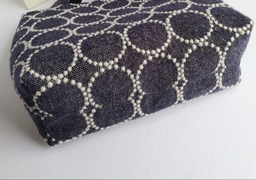 ミナペルホネン／タンバリンネービーパニーニ風バック&共布チャーム