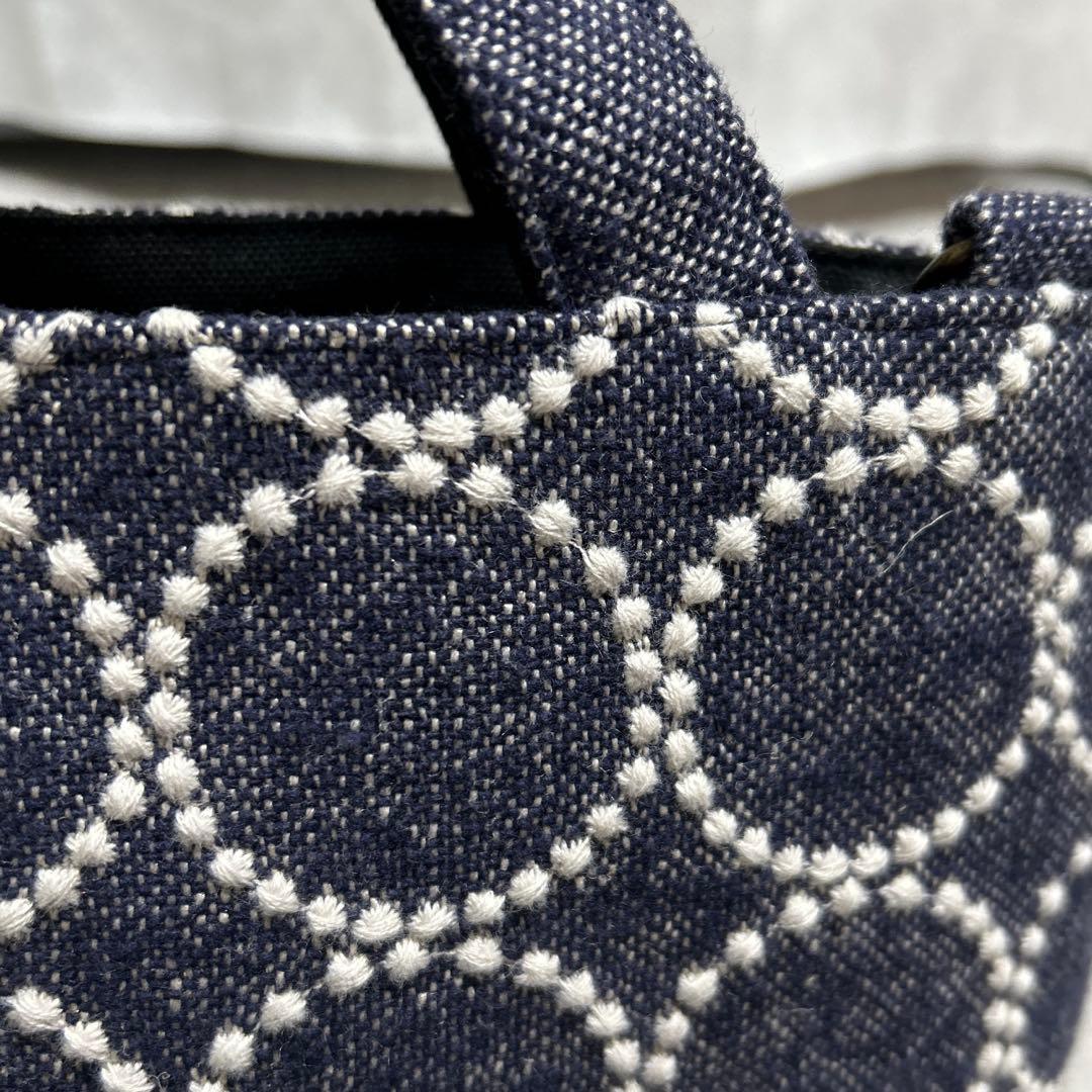 ミナペルホネン／タンバリンネービーパニーニ風バック&共布チャーム