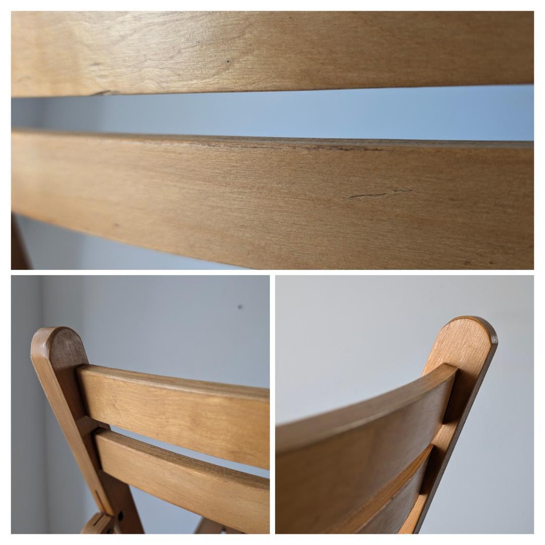 ビンテージ ウッド フォールディングチェア 木製 折りたたみ イス 2脚セット