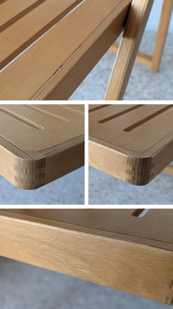 ビンテージ ウッド フォールディングチェア 木製 折りたたみ イス 2脚セット