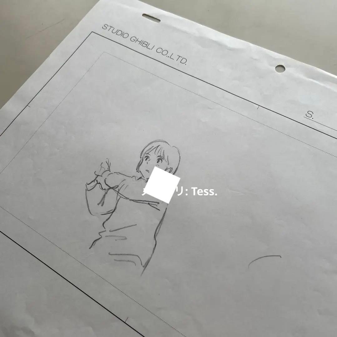 【直筆原画】 耳をすませば /スタジオジブリ 月島雫 ラフ画 宮崎駿